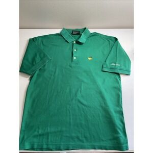 Masters Collection Men's Green 60's Two-Ply Mercerized Golf Polo Shirt Sz Large